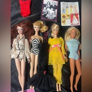 1 Silk stone Barbie and 3 Barbies